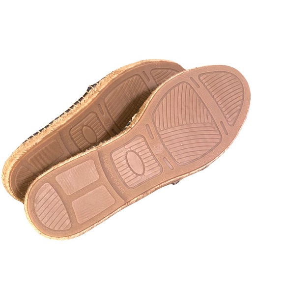 Anthropologie Maypol Espadrille Loafers 6.5 Black Leather Handmade Shoes Size 37 - Picture 6 of 7